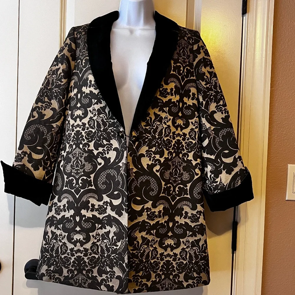 Soft Surroundings Jacquard Blazer size Small - Picture 1 of 12